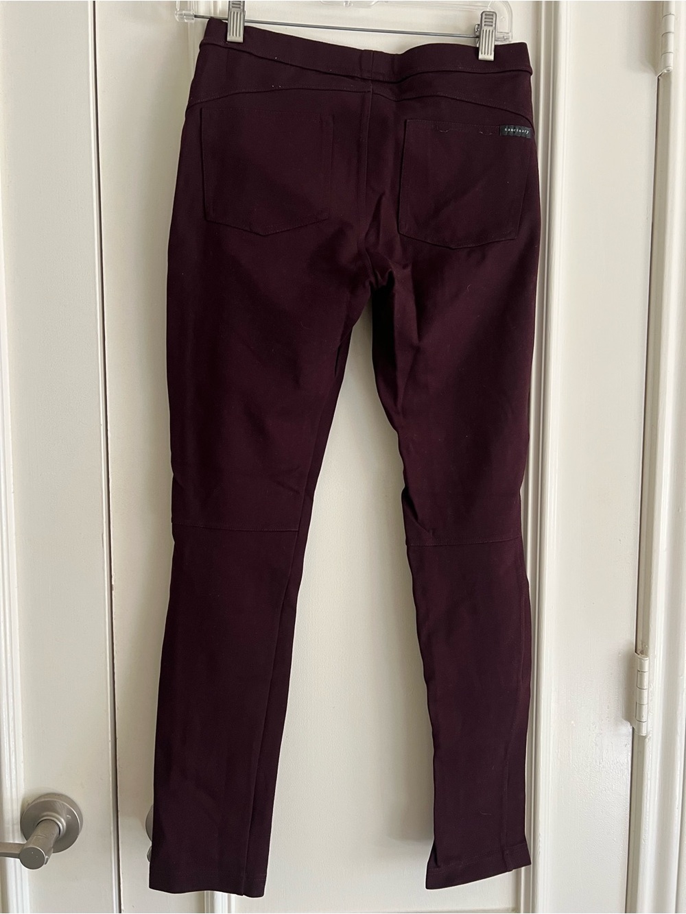 Sanctuary Deep Burgundy Stretch Ponte Ankle Pants - Picture 3 of 4